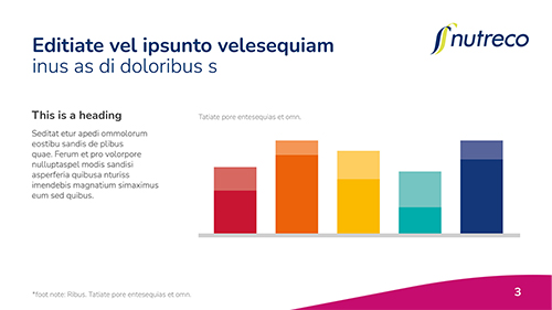 Nutreco PowerPoint page with graphs displayed